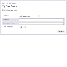 Zip Code Search Plugin